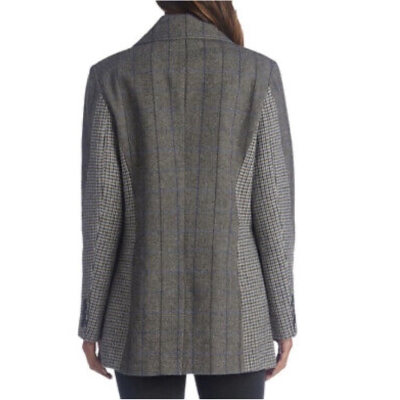 NWT 7 for all mankind woman double blazer, wool blended houndstooth blazer sz M - Picture 3 of 9